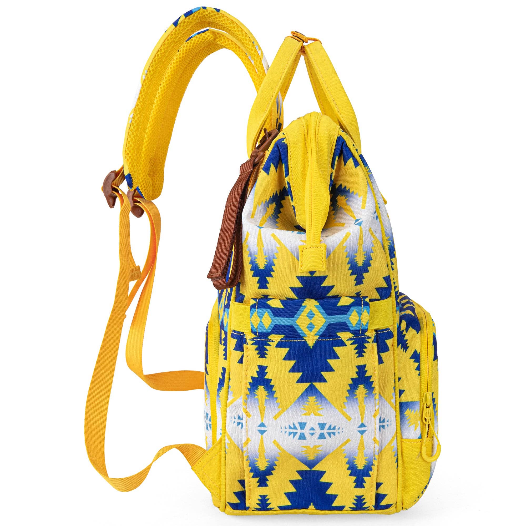 Wrangler Aztec Printed Callie Backpack - Mustard Wrangler Callie Aztec Backpack - Ropes and Rhinestones main image 4